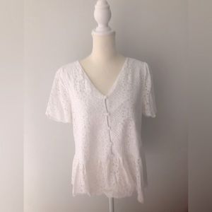 LOFT Eyelet Blouse